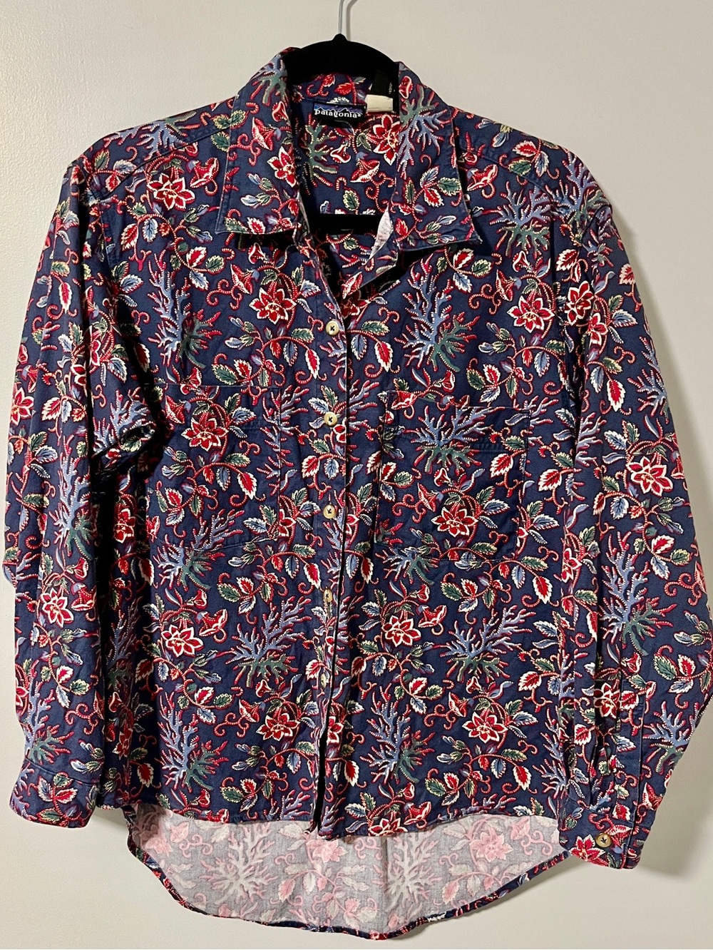 Patagonia Navy Floral cotton Shirt